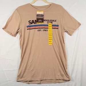 Retro Sams Club Graphic Tee M Vintage Style 80s Lightweight Minimalist Neutral